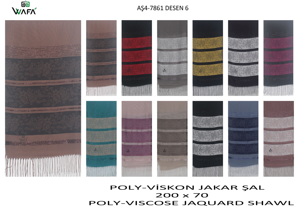 Polyester Viskon Şal 7861-6